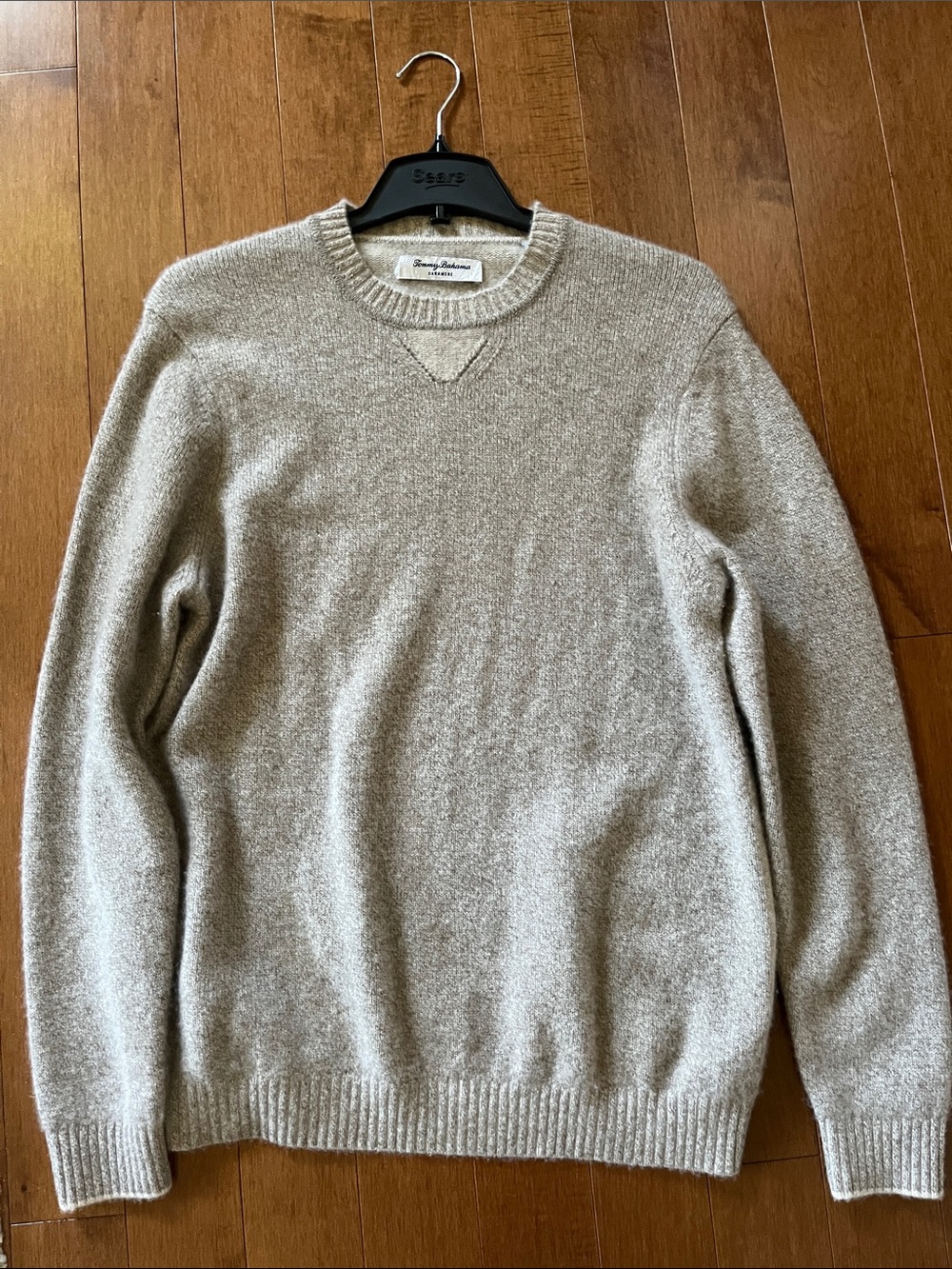 Tommy Bahama Men's 100% Cashmere Crewneck Sweater - Oatmeal Heather